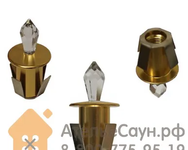 фото Хрустальная насадка Cariitti CR-12 (1540059, золото, длина кристалла - 12 мм)