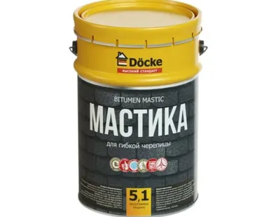 фото МАСТИКА ДЛЯ ГИБКОЙ ЧЕРЕПИЦЫ DOCKE, 5л.