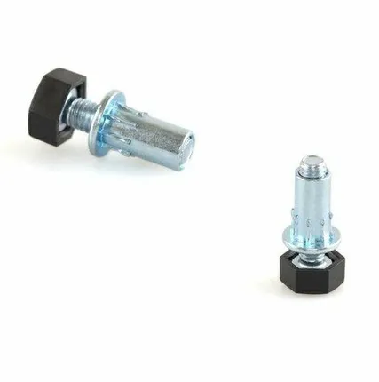 Фото №0 Опора регулируемая c граненым плаcтиковым основанием FIRMAX, M6, L=24 мм, сталь, пластик, черный JA27