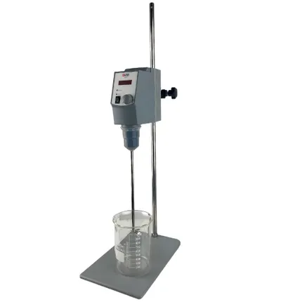 Фото №1 Мешалка верхнеприводная DLAB OS20-S Package (20 л, 50...2200 об/мин) со штативом и 4-х лопастной мешалкой, арт. 8033100200 + 18900605 + 18900071