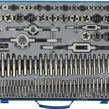 Фото №0 Набор плашек и метчиков Зубр «Эксперт», 110 шт.