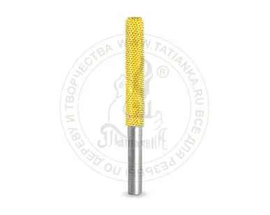 фото 6C14-40 - Цилиндр, Ø хвостовика 6мм, Ø фрезы X 6,35мм, L фрезы 44,45мм (fine/желт)