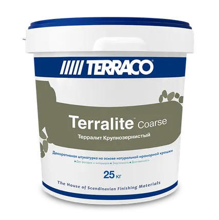 Фото №0 Штукатурка Мраморная крошка Террако Терралит Санлайт крупнозернистый, 15 кг