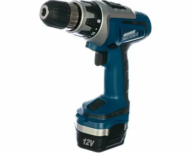 фото Акк. шуруповерт фиолент,12В 2*1,3Ач NiCd 0-400/0-1200об/мин,18/7/6мм 1,3кг кейс