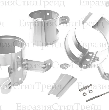 Фото №0 Кронштейн трубы на дерево (90 мм) OSNO | RAL 9003 Сигнальный белый