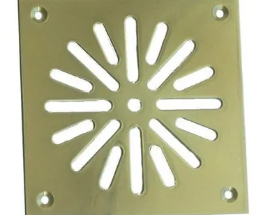 фото Решетки напольные 150x150 из латуни цветок