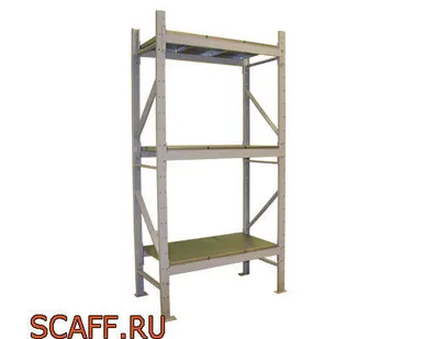 фото Среднегрузовой металлический стеллаж СГР 100х60х200-3