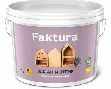 фото Дисма Лак-антисептик FAKTURA беленый дуб, ведро 2,7 л