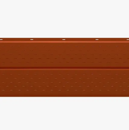 Фото №0 Сайдинг Потолочно-фасадная панель «Софит» перфорированный Premium, 0.5 мм RAL 2004, Оранжевый