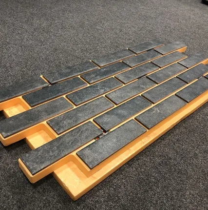 Фото №3 Термопанель рядовая 40 мм ППС с плиткой Cloud Brown / гладкая