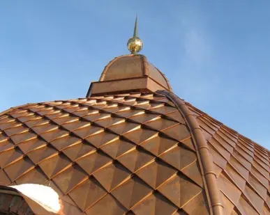 фото Устройство кровли из стеклофибробетона