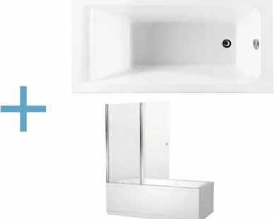 фото Акриловая ванна Aquanet Bright 155x70 (+ шторка Aquanet Alfa 4 NF6222-pivot)