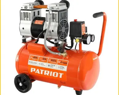 фото Компрессор поршневой безмасляный PATRIOT WO 24-220 200 л/мин, 8 бар, 1250 Вт, 24л