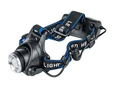 фото Фонарь налобный аккумуляторный HLA 06B 5Вт LED 450лм 10ч 3 реж. фокус. з/у 230В черн. IN HOME 4690612031873