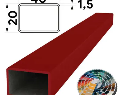 фото Труба профильная 40х20мм стенка 1,5мм длина 6 метров порошковая покраска по каталогу RAL