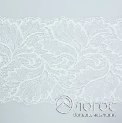 Фото №0 Кружево стрейч 175 мм 018, И, белый