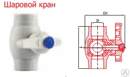 фото Кран шаровой PPR 50