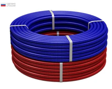 фото Труба гофрированная Royal Thermo 20 мм (для труб d16 Pex), синяя