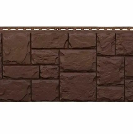 Фото №0 Панель фасадная Grand Line Крупный камень Classic 417х1103мм коричневая