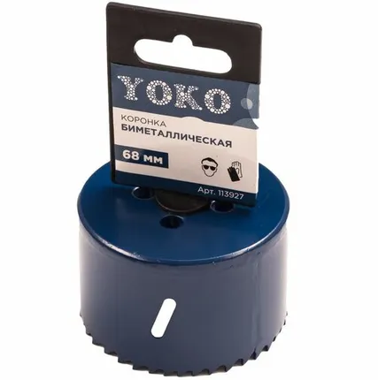 Фото №0 Коронка биметаллическая ф68мм YOKO/TVB 113927/476456