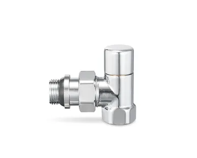 фото Клапан ручной радиаторный угловой 1/2" н.р.-в.р. Varmega VMDV01-410404 (хром)