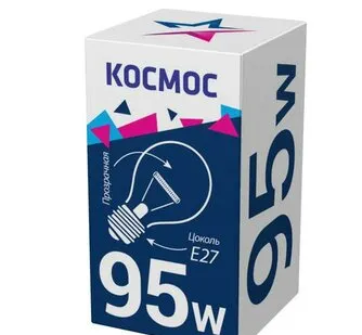 фото Лампа накаливания 95Вт A50/A55 прозрачная E27 230В КОСМОС LKsmSt55CL95E27v2