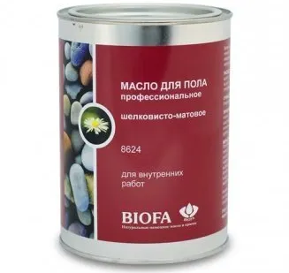 фото Масло для пола BIOFA - профессиональная краска для деревянного пола 8624.