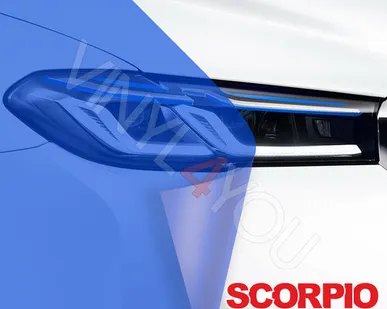фото Пленка для фар Scorpio Синяя