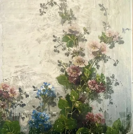 Фото №0 Репродукция фрески 21х28 см Розовый вьюн