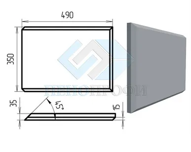 фото Фасадные рустовые камни из пенопласта (пенополистирола) боссажи РК-12 ПСБ-С-25Ф