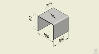 Фото №0 Изделие закладное П-образное 100 (пэшка сотая) для кладки S-3 мм.