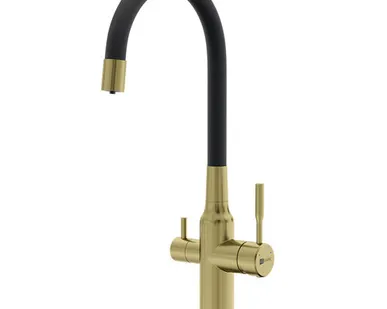 фото Смеситель Lemark Expert LM5083LGN-Black для кухни c гибким изливом, с подключением к фильтру с питьевой водой