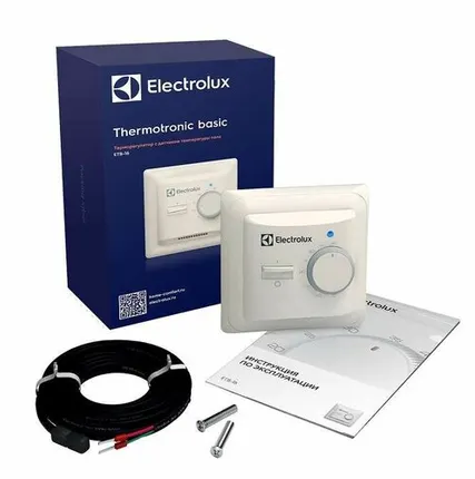 Фото №0 Термостат механический ETB-16 Basic 16А датчик пола Electrolux НС-1013675