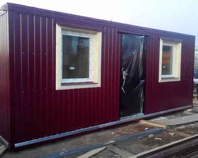 фото Строительный вагончик (распашонка) 5*2,4, утепление 50, ДВП, без перегородк