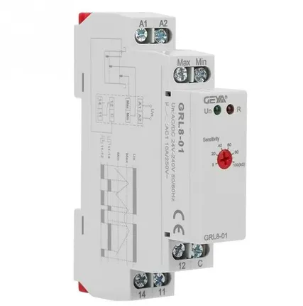 Фото №0 Реле контроля уровня жидкости в модульном корпусе на Din-рейку GRL8-01