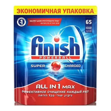 Фото №0 Finish All in1 Max средство для мытья посуды в посуд. машинах таб. 65 шт.