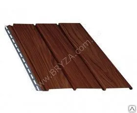 Фото №0 Софит БРИЗА   4000 мм х 305 мм = 1.22 м.кв  без перфорации   Орех