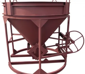 фото Бадья для бетона рюмка с лотком и штурвалом БКШ-2