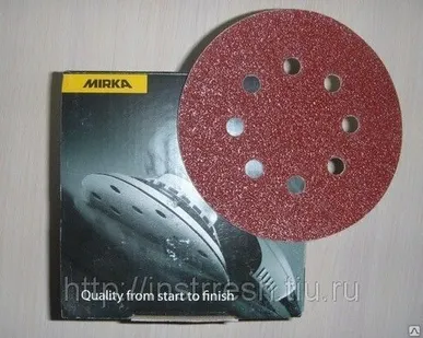 фото Круг шлифовальный на липучке MIRKA (Финляндия) d125мм P36-150