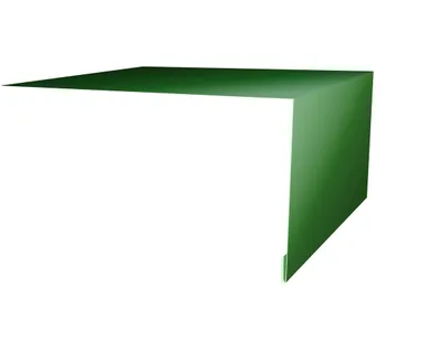 фото Планка околооконная простая 250х50 0,45 PE с пленкой RAL 6002 лиственно-зеленый