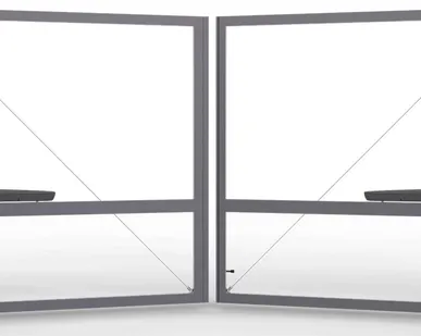 фото Каркас распашных ворот антрацит 4000х2000 мм