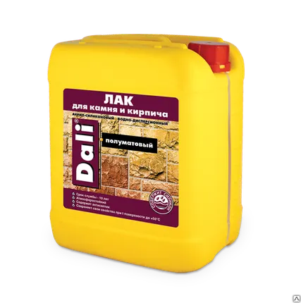 Фото №0 Лак для камня и кирпича "Dali" Акрил-Силикон. п/матов. 5 Л (1 "Рогнеда" Рог