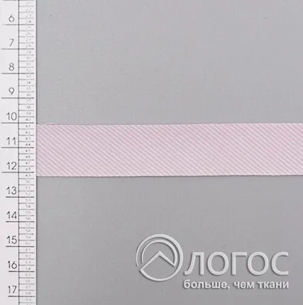 Фото №0 Косая бейка х/б №2 "полоска" И 20 мм, белый/розовый