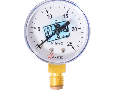 фото Физтех Манометр на редуктор кислородный с поверкой 25 МПа (250 кгс/см кв, кл. т. 2,5)