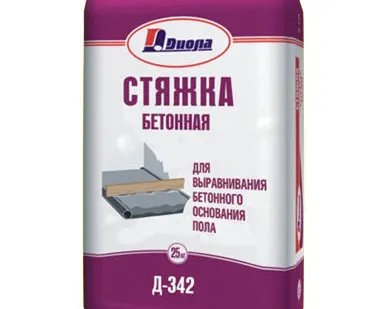 фото Cтяжка для пола бетонная Д-342 (Диола), 25 кг