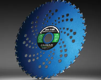 фото Диск для триммера CAIMAN Blue Shark 230 мм, посадка 25.4 мм, 36 зубьев, победитовый, с защитой от камней