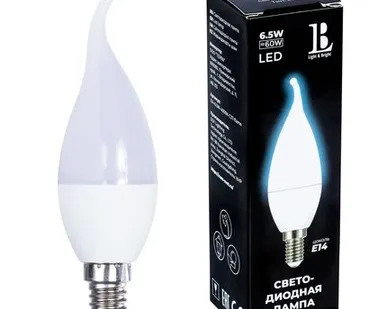 фото Светодиодная лампа L&B 7W 600Lm 3000K E14 E14-6,5W-3000К-C37-flame_lb