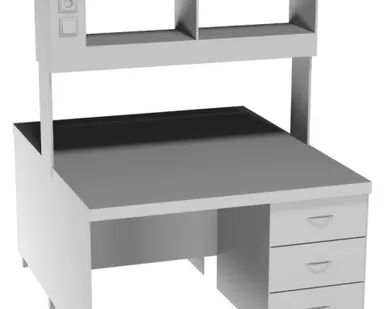 фото Физический островной стол со столешницей из керамогранитной плитки НВ-1200 ОК