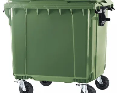 фото Пластиковый мусорный контейнер 1100 л