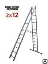 фото Лестница раздвижная 2-х секционная (2 секц. х 12 ступен.) 101299